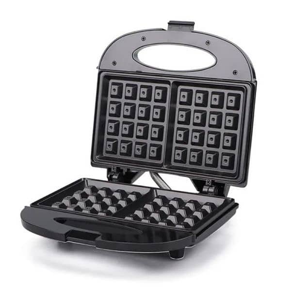 RAF 2 SLICE WAFFLE MAKER NEW NON STICK COATING DOUBLE SIDED HEATING 4