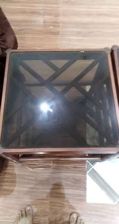 center table 3 set with Glass top