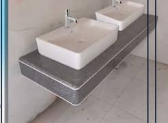 vanity washbasin , fancy tables , kitchen counter top , stair steps