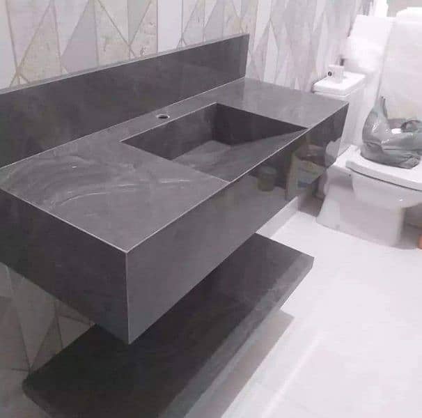 vanity washbasin , fancy tables , kitchen counter top , stair steps 3