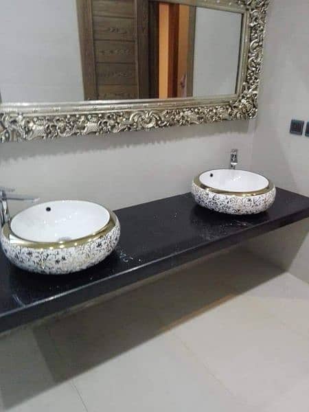 vanity washbasin , fancy tables , kitchen counter top , stair steps 5