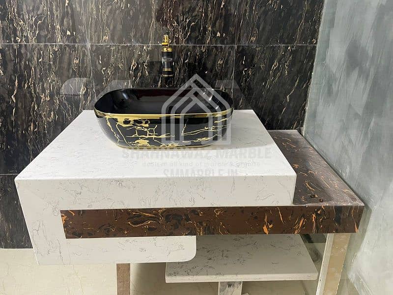 vanity washbasin , fancy tables , kitchen counter top , stair steps 17