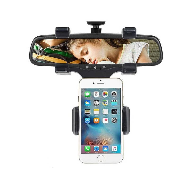 Car Rearview Mirror Phone Holder Universal Cell Phone Cradle for Car P 1