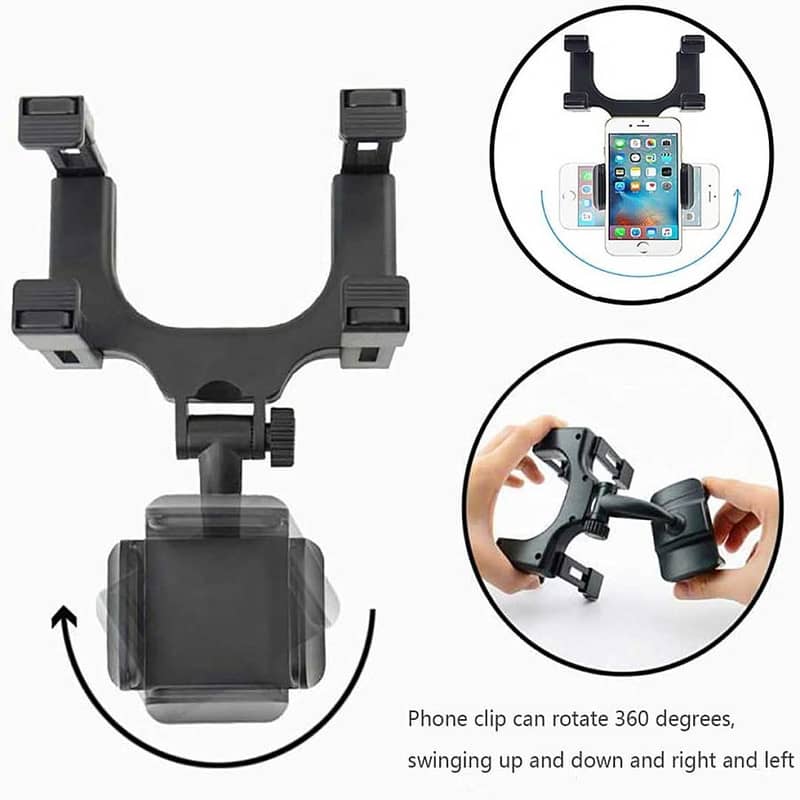 Car Rearview Mirror Phone Holder Universal Cell Phone Cradle for Car P 3