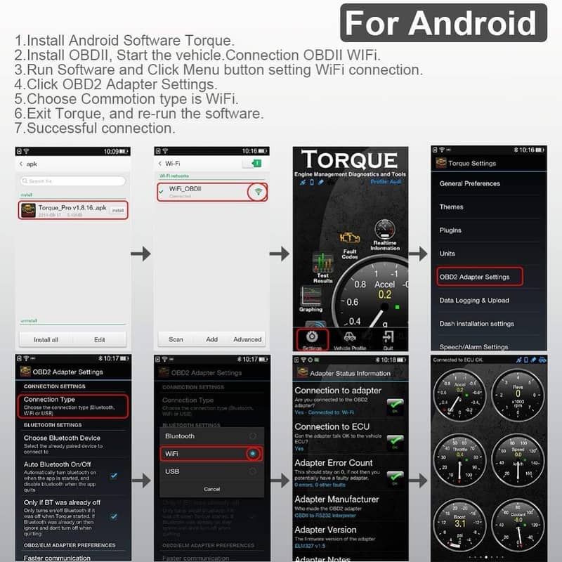 Mini Eml327 V2.1 OBD 2 Bluetooth Car Diagnostic-Tools For Android 1