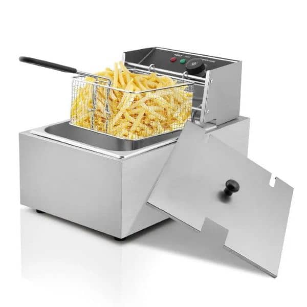 6.0 LITER DEEP FRYER NEW ELECTRIC PURE STAINLESS STEEL FRYING MACHINE 4
