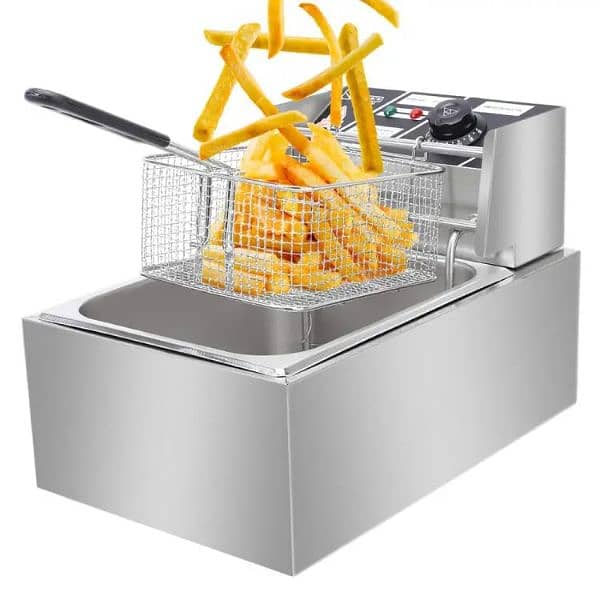 6.0 LITER DEEP FRYER NEW ELECTRIC PURE STAINLESS STEEL FRYING MACHINE 11