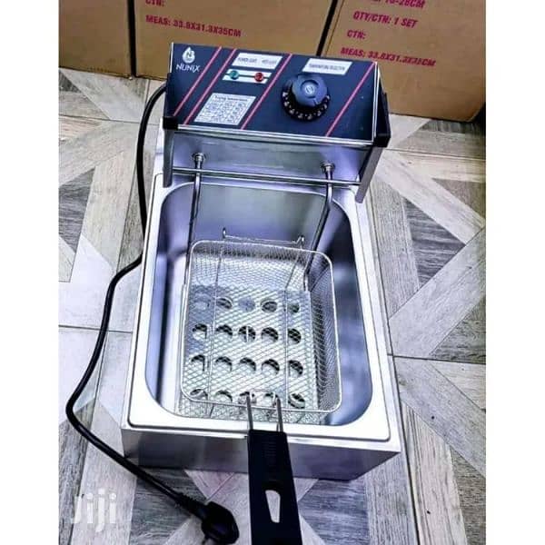 6.0 LITER DEEP FRYER NEW ELECTRIC PURE STAINLESS STEEL FRYING MACHINE 12
