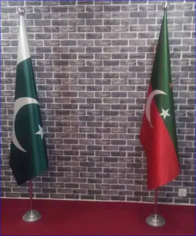 PTI flag , Size 4x6 feet = 600Rs, PTI badge from Gujranwala 2