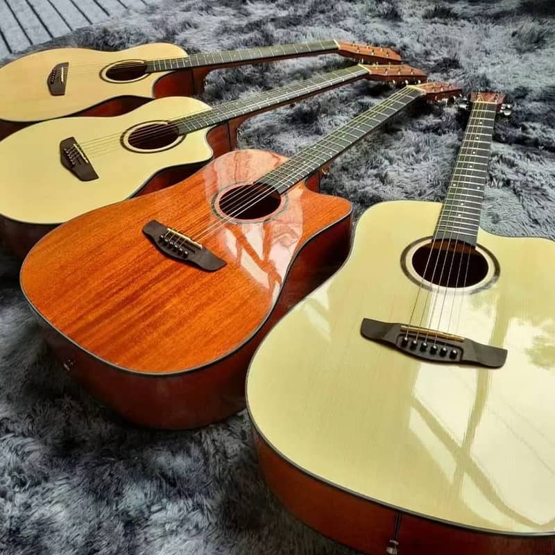 Acoustic bignners Semi electric guitars jumbo medium students size 10