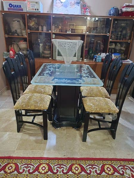 Wooden beautiful dining table for sale.  contact # 03332395865 1