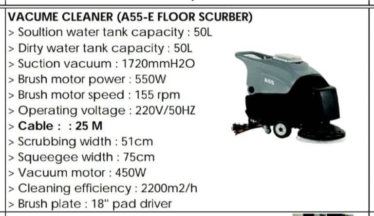 PROFESSIONAL, COMMERCIAL WALK BEHIND FLOOR SCRUBBER DRYERS CLEANER 7