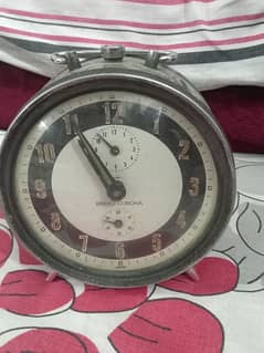 Antique Seiko 5 CoRoNa Vintage Classic machine japan Brass Table Clock