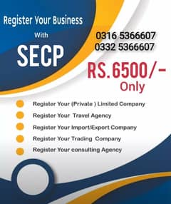 SECP / TAX  / GST / PSW / Chamber / Vaccination Certificate