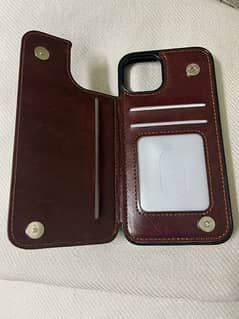 Iphone 13 leather pouch with card holder