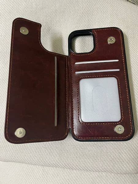 Iphone 13 leather pouch with card holder 0