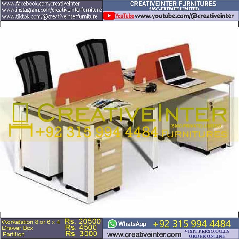 Office Conference Table Meeting Desk Workstation Chair Computer 4
