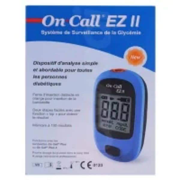 On Call EZ II GlucoMeter Blood Glucose Monitor 0