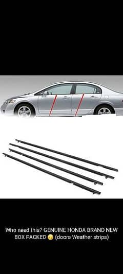 Honda civic reborn genuin  doors weather strips and al parts available