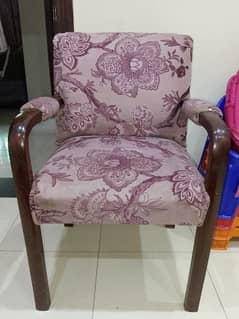 2 wooden bedroom chairs with cushioning