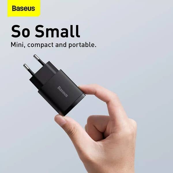 Baseus PD 20W Dual Port USB Type C Charger Apple iPhone 13 Samsung S21 2