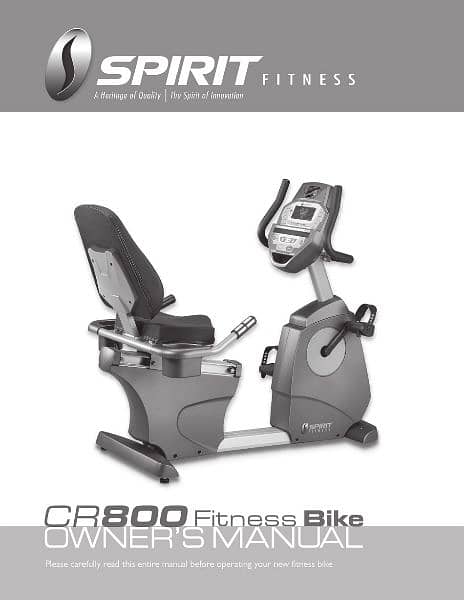 Commercial SPIRT FITNSS Recumbent BIKE CR800 Fitness Machines 1