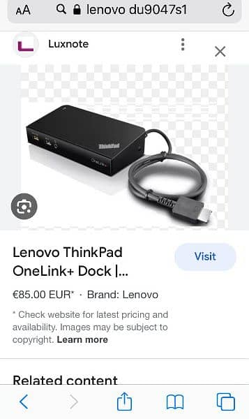 Lenovo ThinkPad onelink dook 0