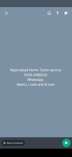 Home Tutor secondary to B. com