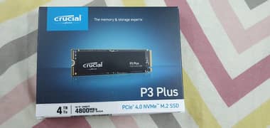 Brand New Sealed Pack 4TB Crucial P3 Plus NVME 4th Gen 4800MB/s