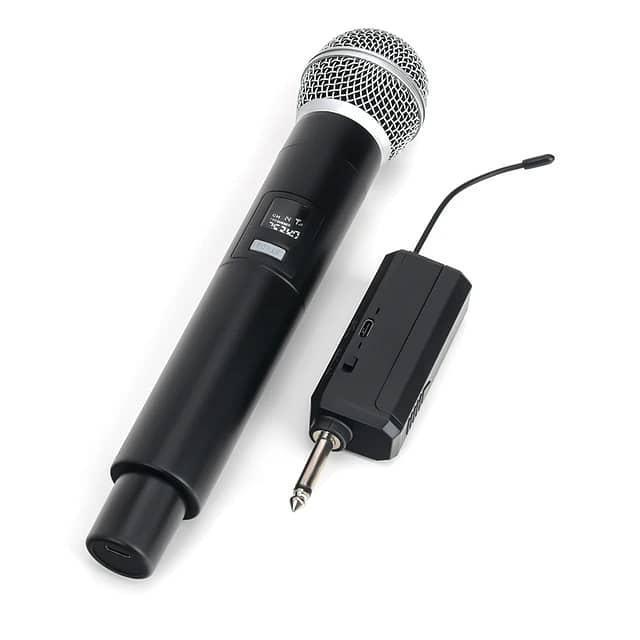 UHF hand mic , rechargeable mic Mehfil Naat recording, interview Mic 0