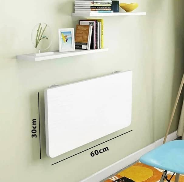 Computer Desk Wall Mount Stand Folding Wall-Mounted Drop-Leaf Table 1