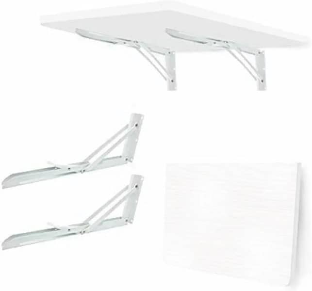 Computer Desk Wall Mount Stand Folding Wall-Mounted Drop-Leaf Table 4