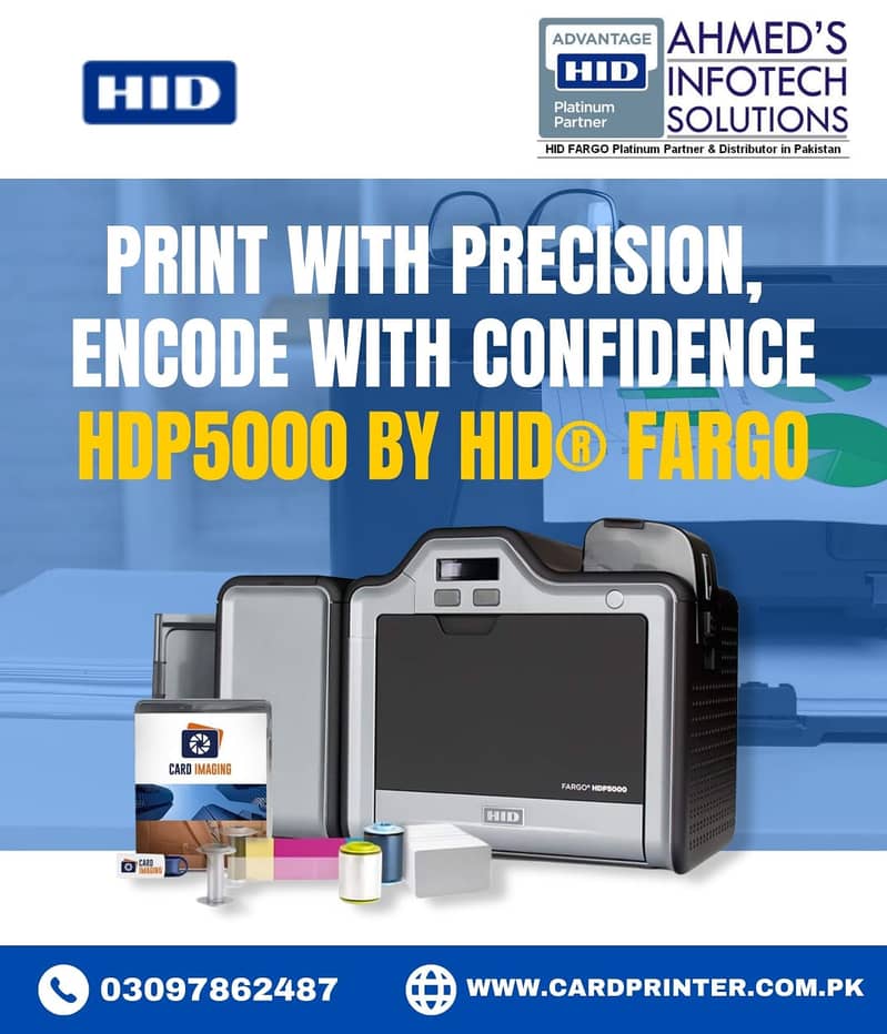 FARGO ID CARD PRINTER ,HDP5000,DTC1500 5