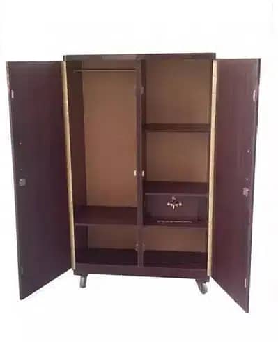 5x3 Feet Wooden two door cupboard wardrobe cabinet 1