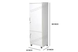 6x2 feet Single door Cupboard D3 wooden almari cabinet -White
