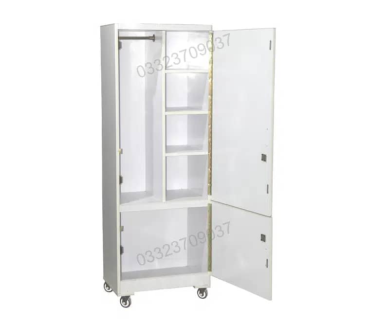 6x2 feet Single door Cupboard D3 wooden almari cabinet -White 1