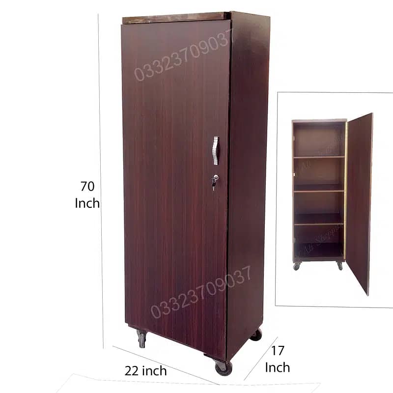 D2 wooden 6x2 feet Single door cupboard ( wardrobe Almari cabinet safe 0