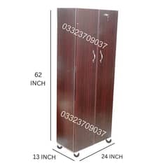 5x2 feet Two door Wooden cuboard cabinet almari & shoe rack