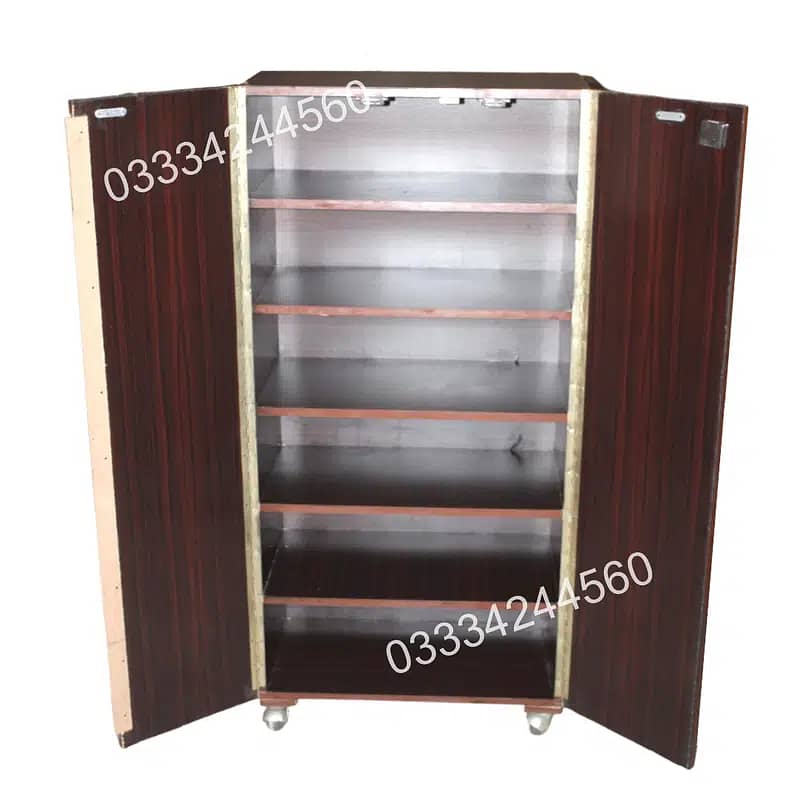 wooden 4x 2 feet Five shelfs two door shoe rack, Cupboard wardrobe 1