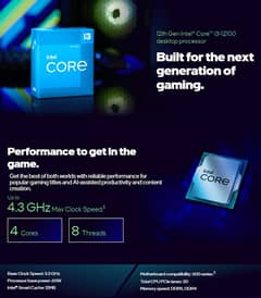 Intel® Core™ i3-12100 Processor 12M Cache up to 4.30 GHz Qty Available