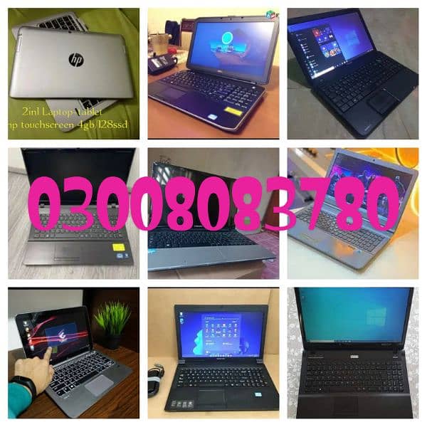 Laptops are available in low prizes call and WhatsApp (03OO'8O'83'780) 0
