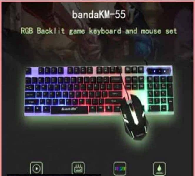 *Product Name*: Colorful Led Gaming Key Board And Mouse 0