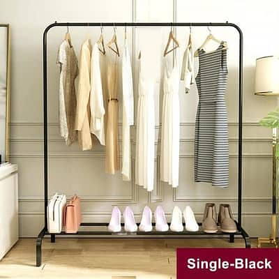 Single Pole Bedroom Clothes Rack Indoor Drying Hanger 03020062817 0