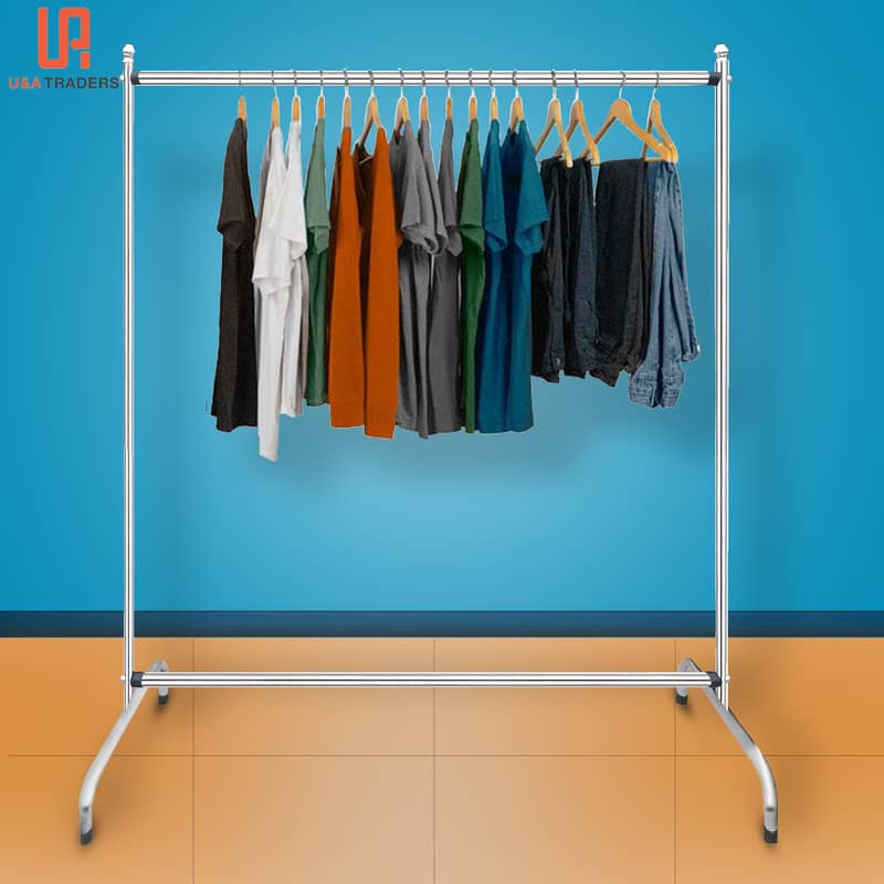 Single Pole Bedroom Clothes Rack Indoor Drying Hanger 03020062817 1