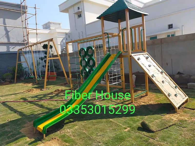 Playground equipment | Garden Metal swing jhola | Slides, Seesaw etc 2