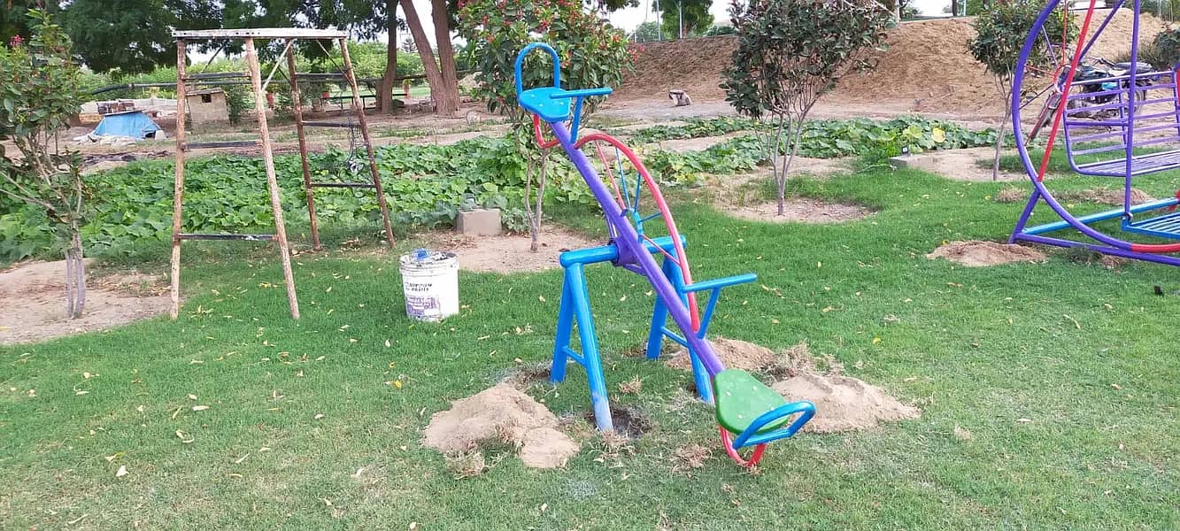 Playground equipment | Garden Metal swing jhola | Slides, Seesaw etc 15