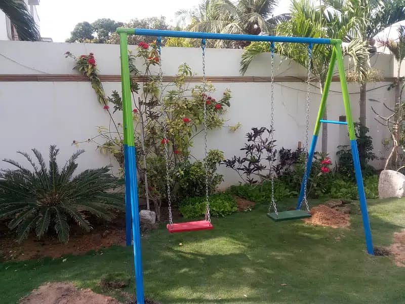 Playground equipment | Garden Metal swing jhola | Slides, Seesaw etc 17