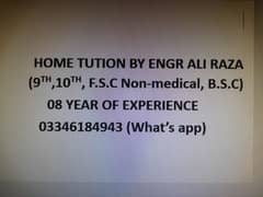 Home tution by Engr Ali Raza ( UET Lahore)