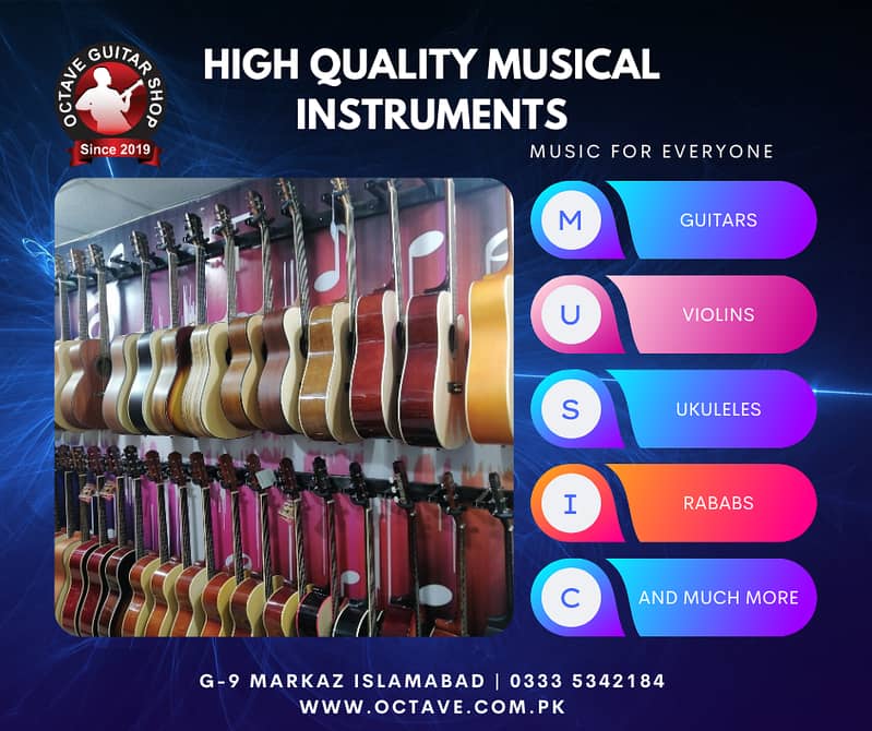 Music Lessons for Guitar |Violin | Piano Ukulele at Octave Guitar Shop 3
