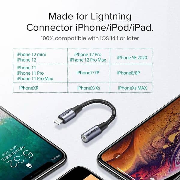 UGREEN MFi Lightning to 3.5mm converter - iPhone 1